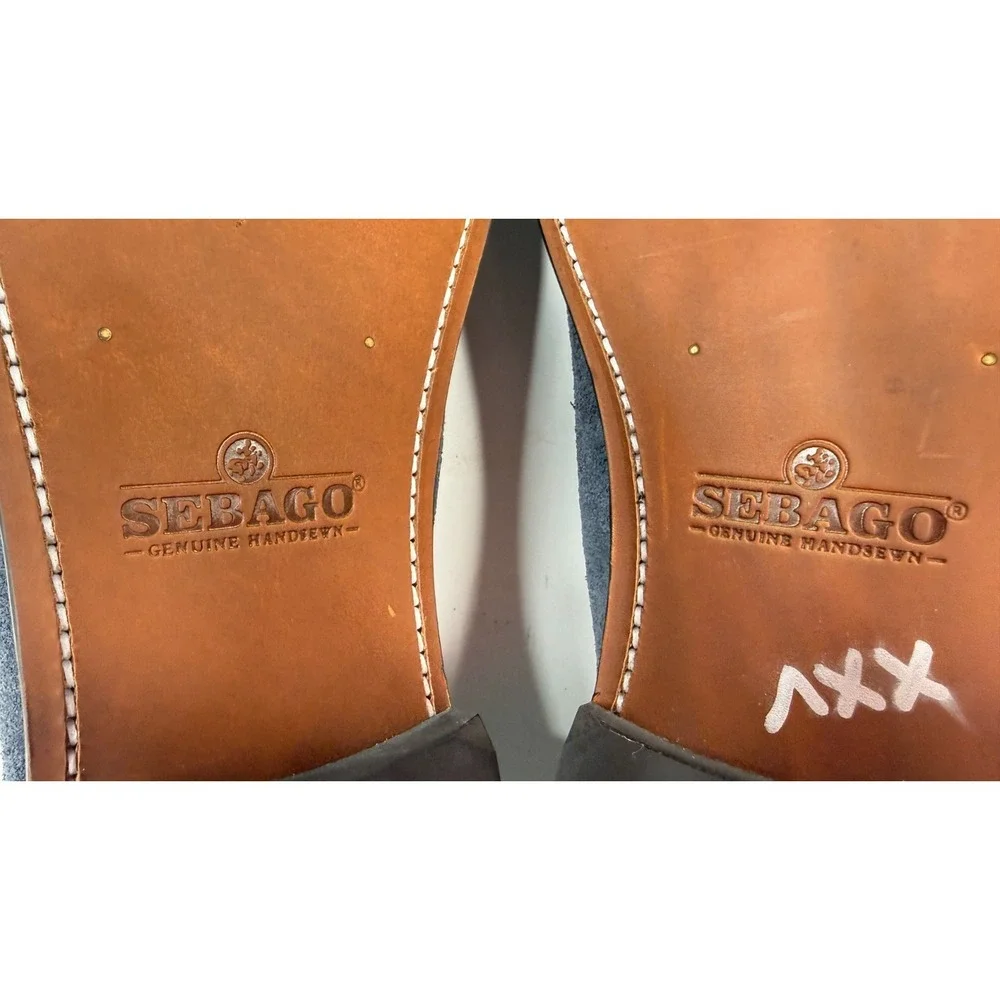 Sebago Classic Dan Flesh‎ Out Men's Gray Suede Penny Loafers Size 12.5 R